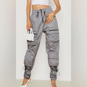 Gray high waisted pants